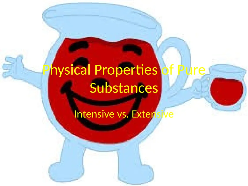 Physical Properties of Pure Substances Intensive - slide 1 of 28