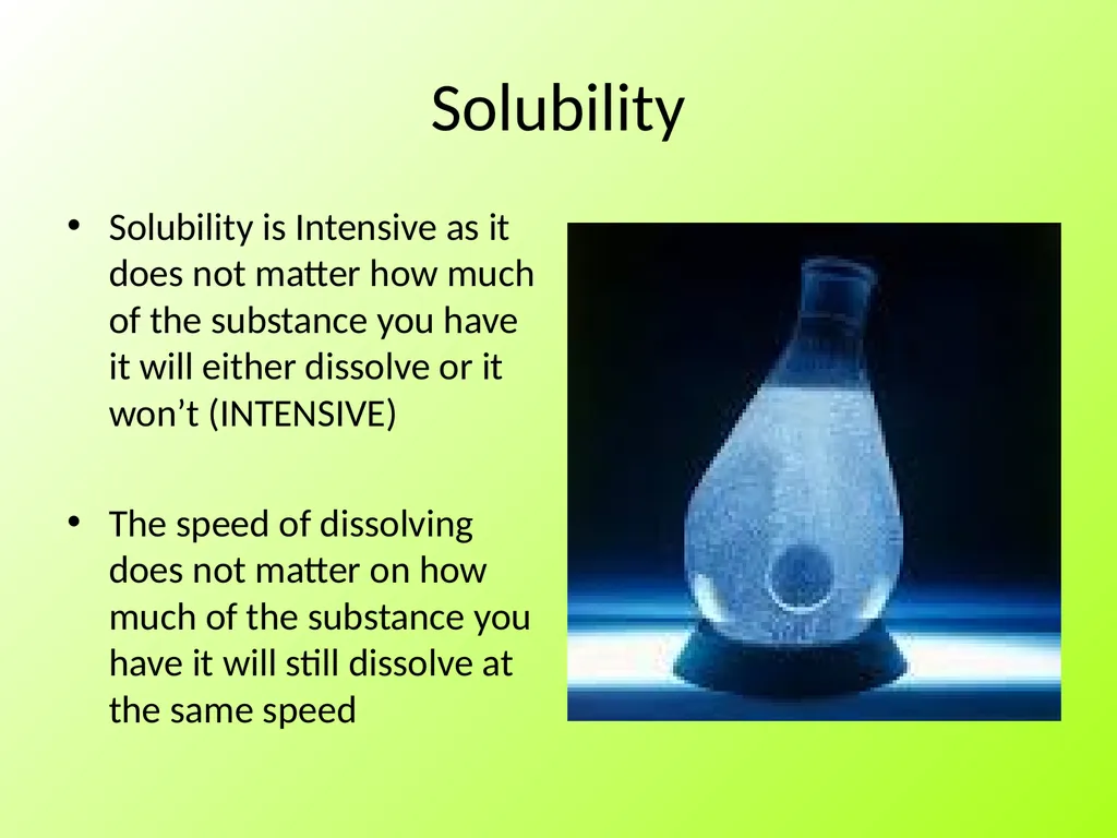 Physical Properties of Pure Substances Intensive - slide 10 of 28
