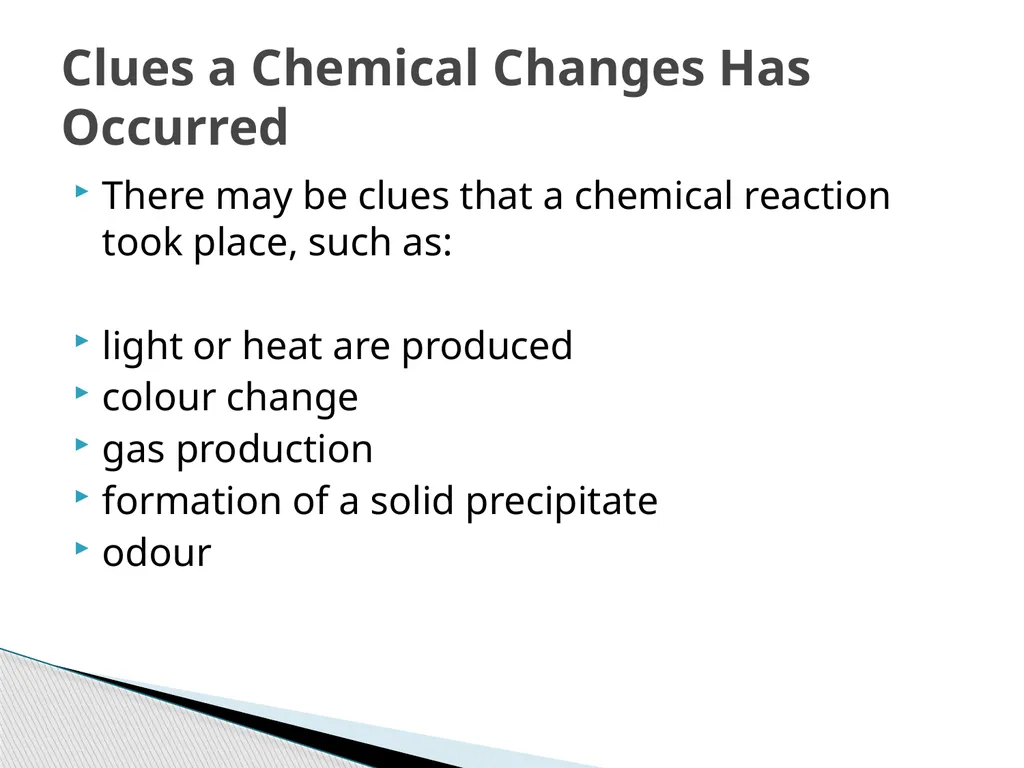 Chemical and Physical Changes A physical property - slide 10 of 12