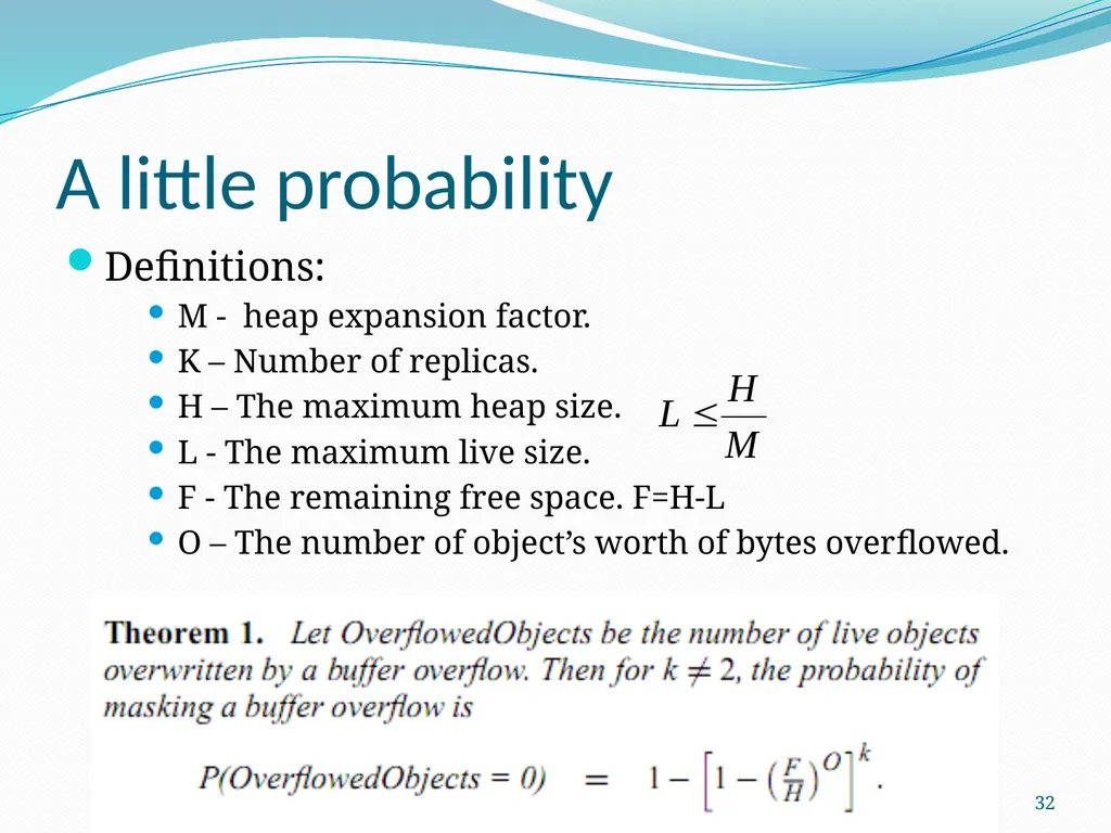 DieHard: Probabilistic Memory Safety for Unsafe - slide 32 of 45