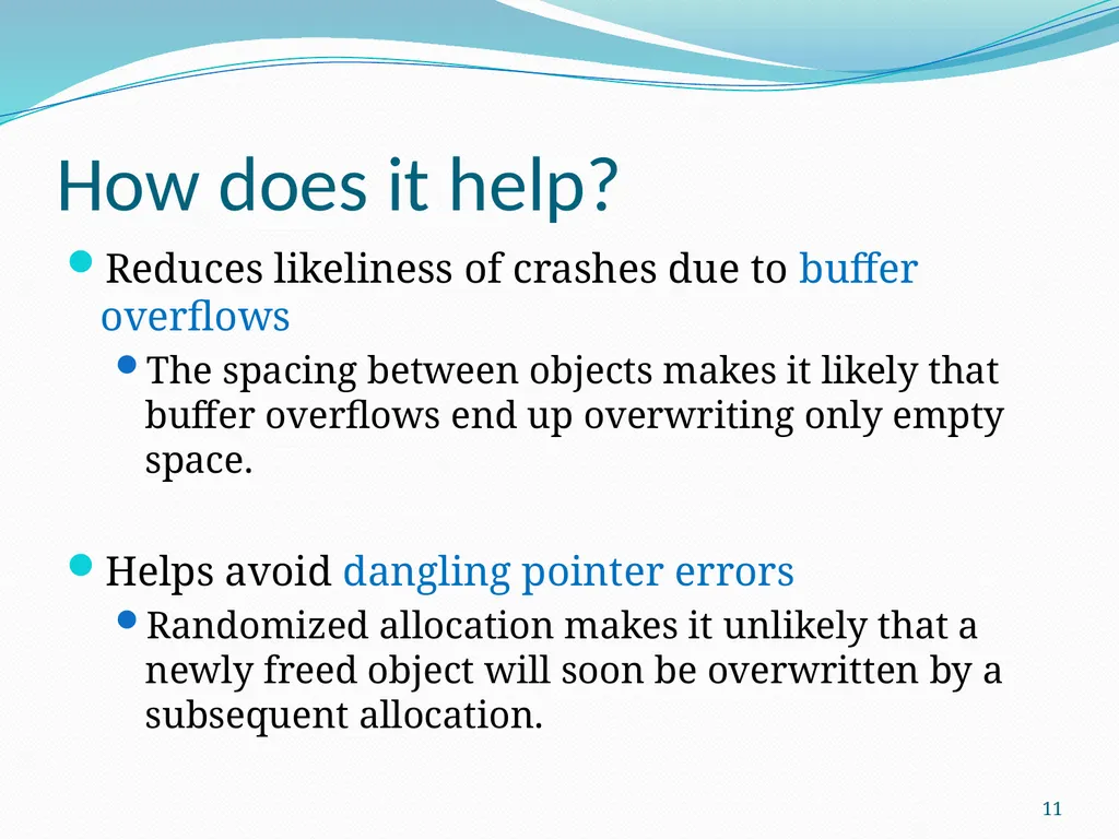 DieHard: Probabilistic Memory Safety for Unsafe - slide 11 of 45