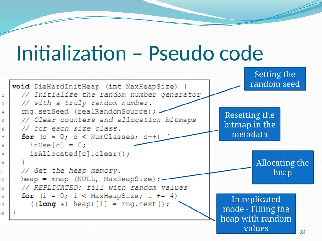 DieHard: Probabilistic Memory Safety for Unsafe - slide 24 of 45
