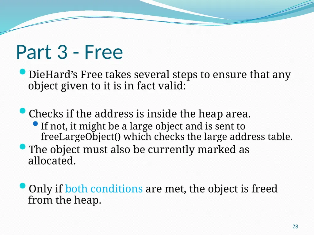 DieHard: Probabilistic Memory Safety for Unsafe - slide 28 of 45