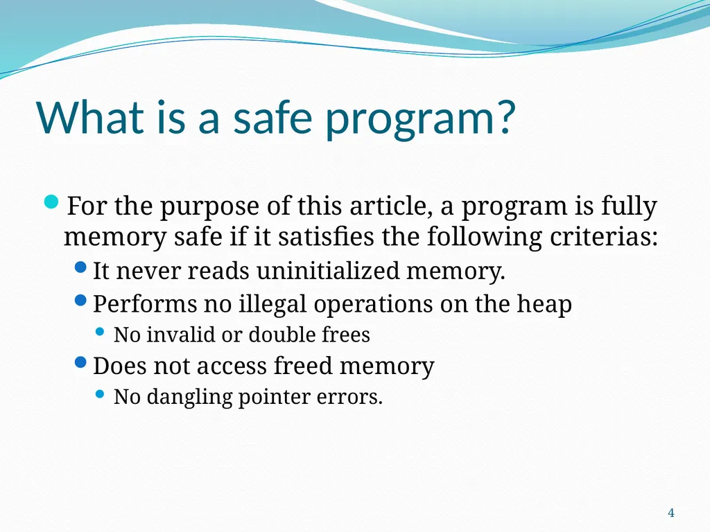 DieHard: Probabilistic Memory Safety for Unsafe - slide 4 of 45