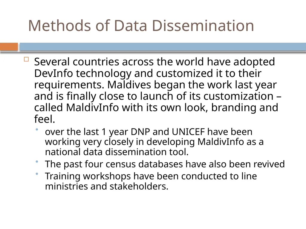 Scope and Form of Census Data Dissemination in the - slide 8 of 11