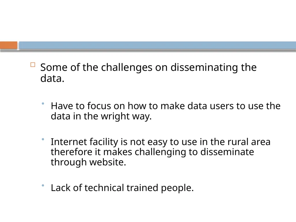 Scope and Form of Census Data Dissemination in the - slide 10 of 11
