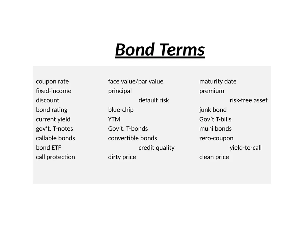 Types of Debt Bond Basics The problem large - slide 17 of 20