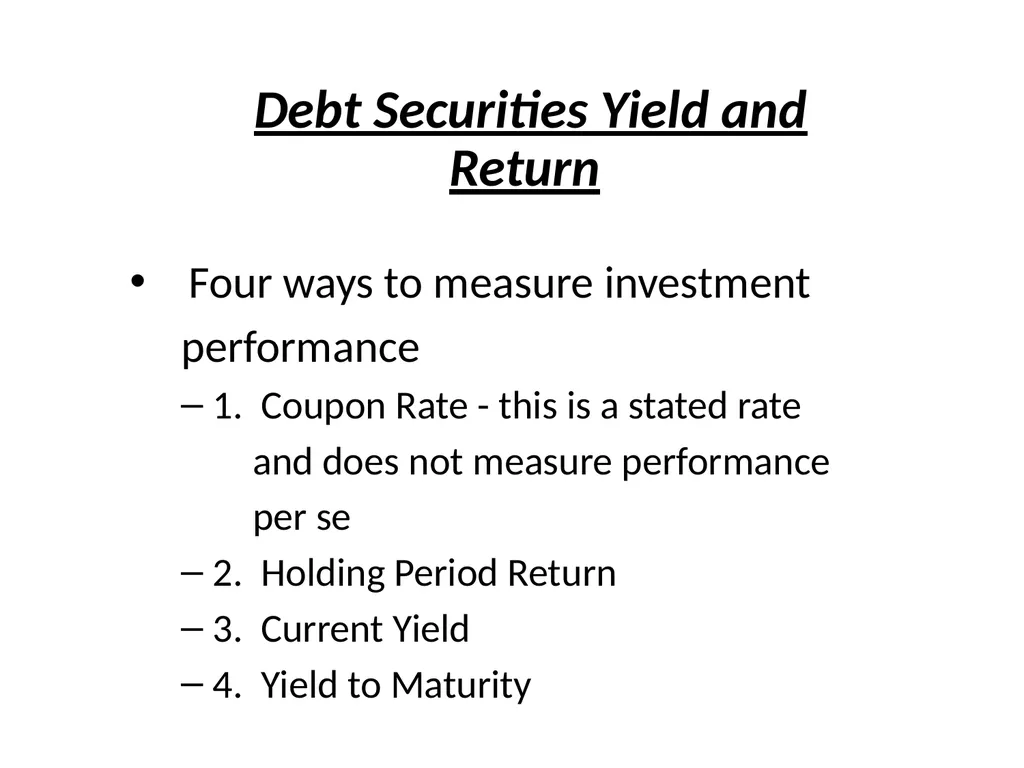 Types of Debt Bond Basics The problem large - slide 16 of 20