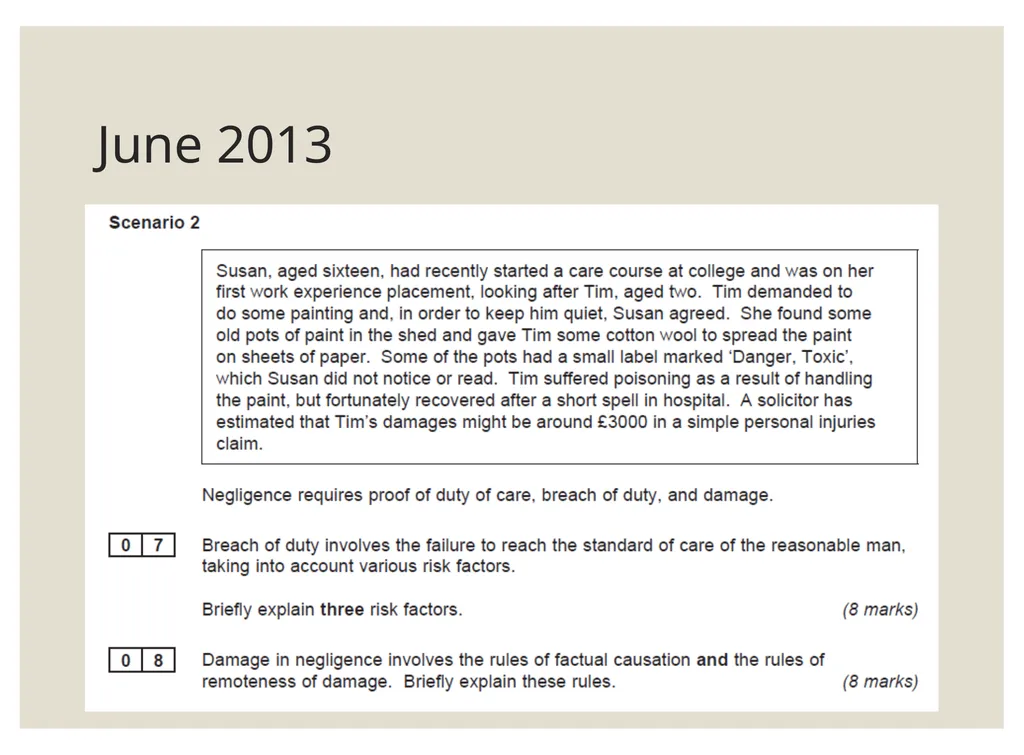 Negligence Law of Tort Negligence “The omission to - slide 15 of 20
