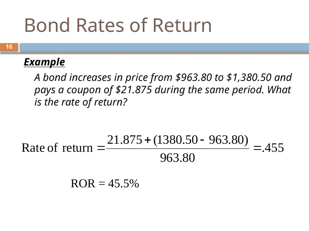 Valuing Bonds Chapter 3 1 Topics Covered 2 Using - slide 16 of 41