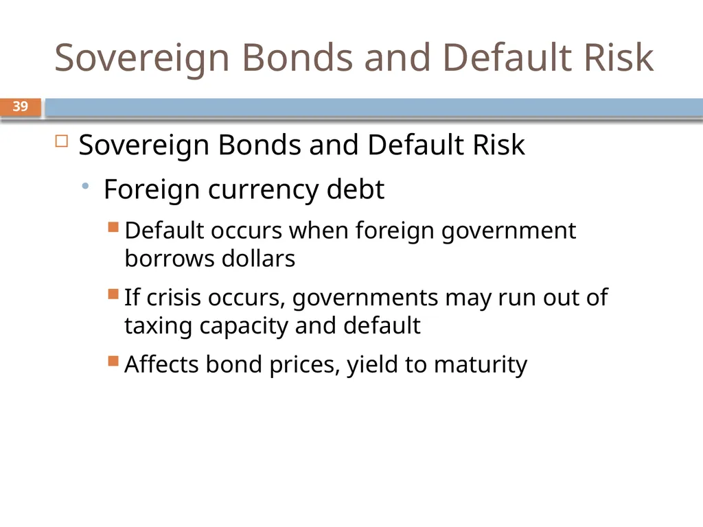 Valuing Bonds Chapter 3 1 Topics Covered 2 Using - slide 39 of 41