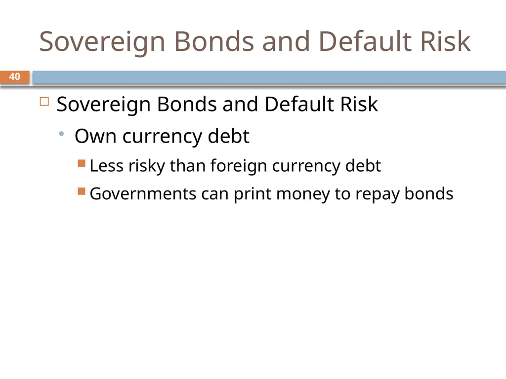 Valuing Bonds Chapter 3 1 Topics Covered 2 Using - slide 40 of 41