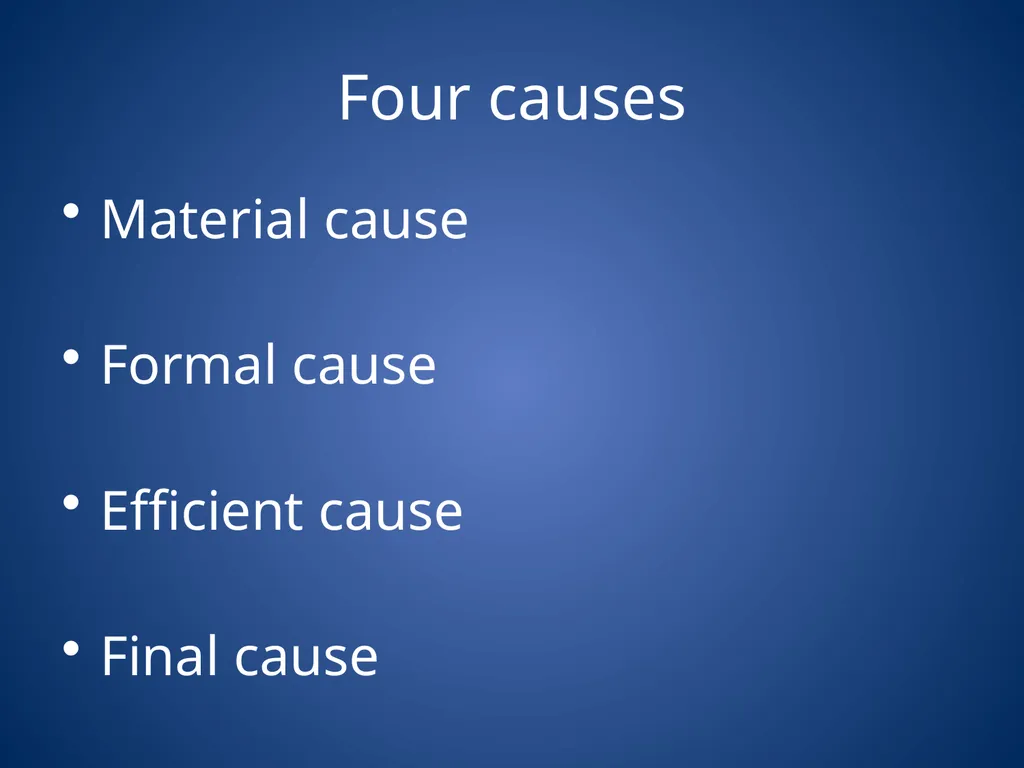 Aristotle’s Physics Influences Theory of the 4 - slide 8 of 18
