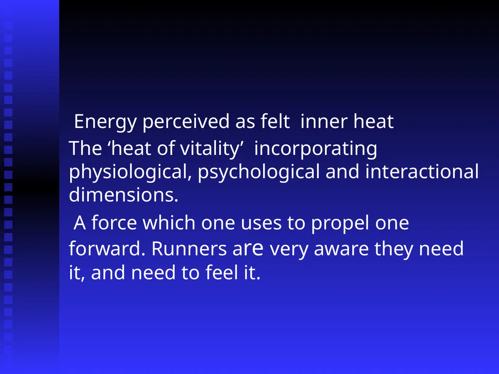 Running a Temperature: Distance Running, - slide 9 of 29