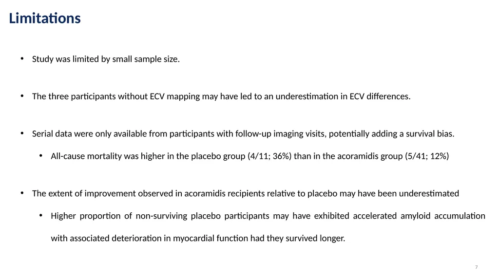 Acoramidis May Improve Cardiac Function and - slide 7 of 8