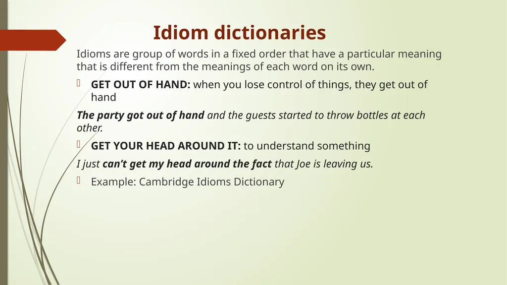 Typology of specialized dictionaries Syntagmatic - slide 11 of 19