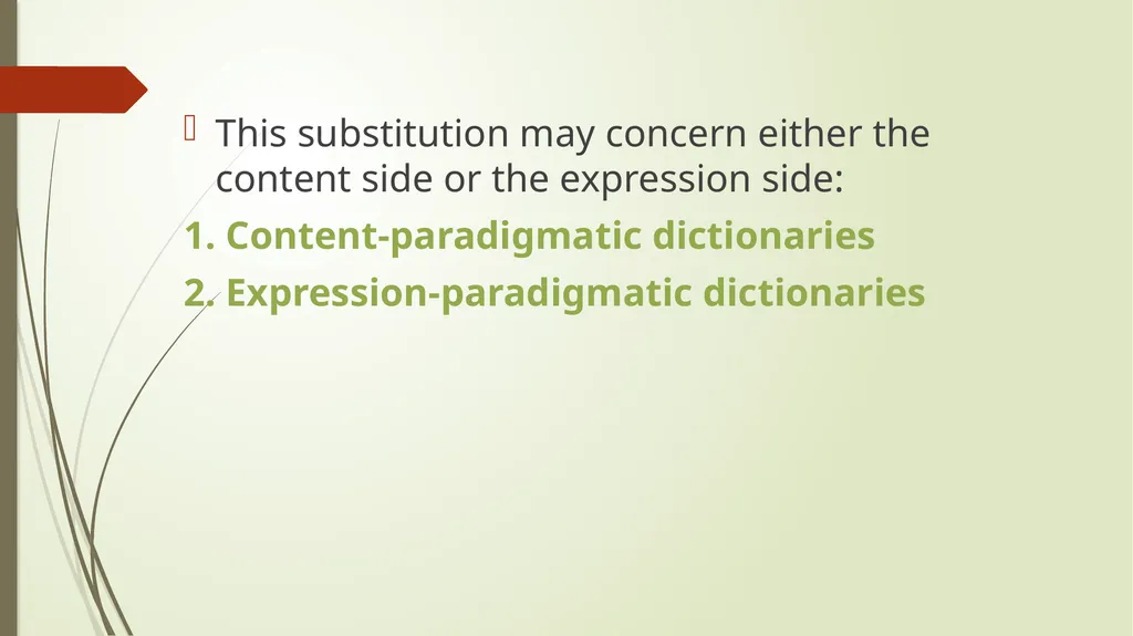 Typology of specialized dictionaries Syntagmatic - slide 13 of 19