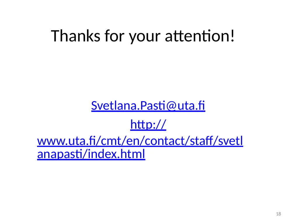 Journalists in online media: Perspectives from the - slide 18 of 18
