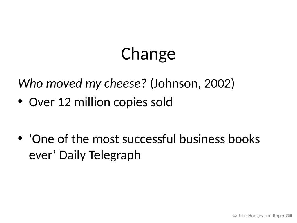 Chapter 2 Theoretical Approaches to Change and - slide 6 of 26