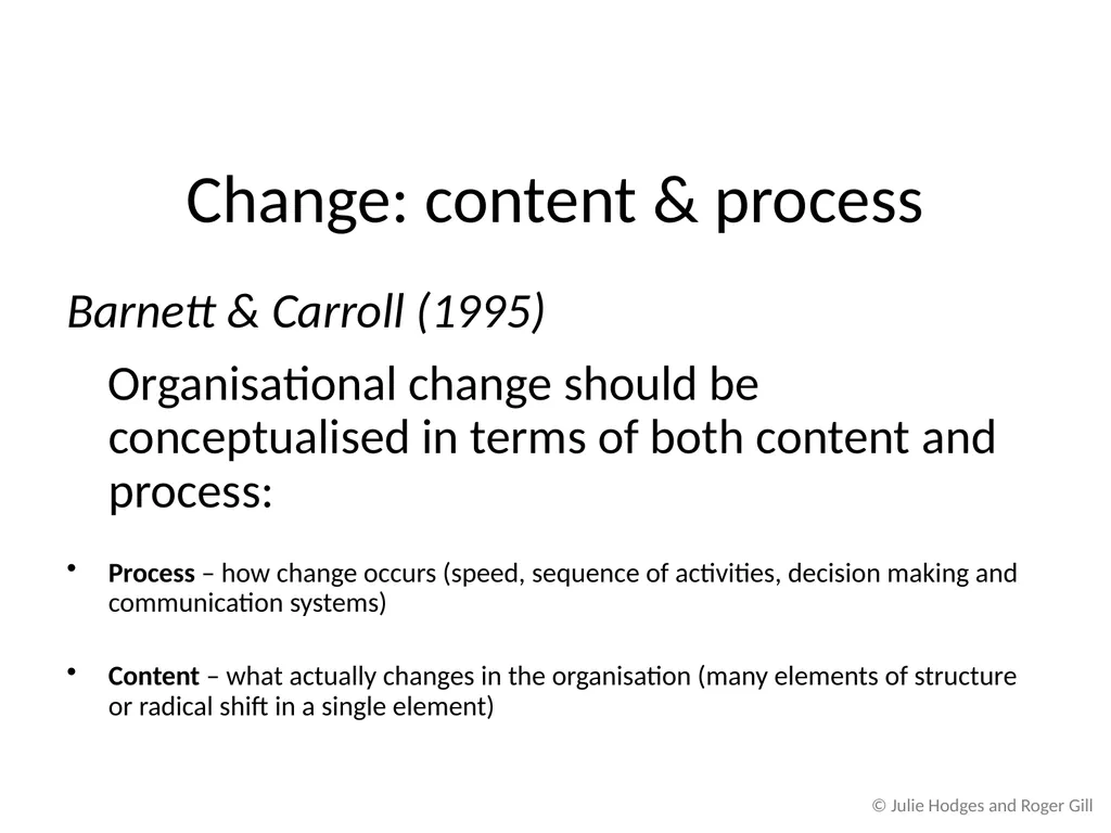 Chapter 2 Theoretical Approaches to Change and - slide 9 of 26