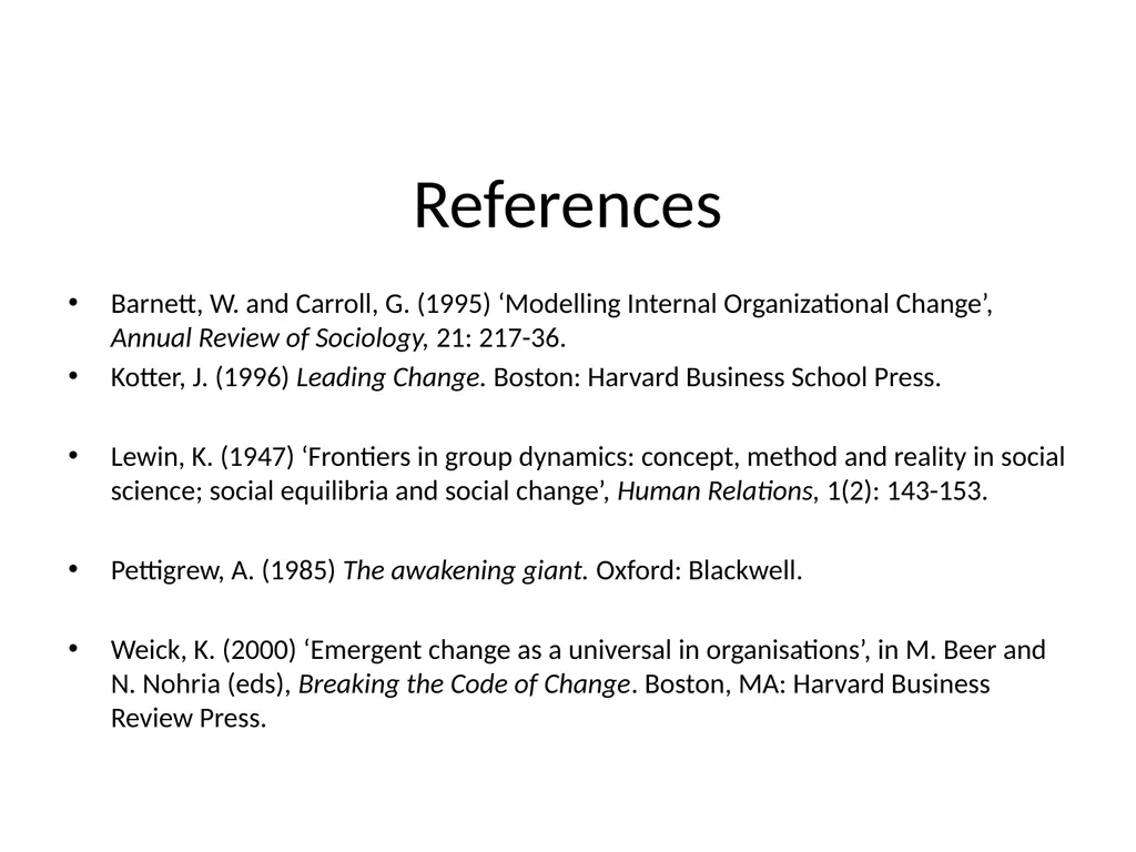 Chapter 2 Theoretical Approaches to Change and - slide 26 of 26
