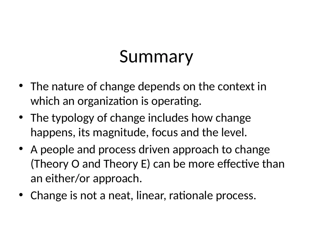 Chapter 2 Theoretical Approaches to Change and - slide 25 of 26