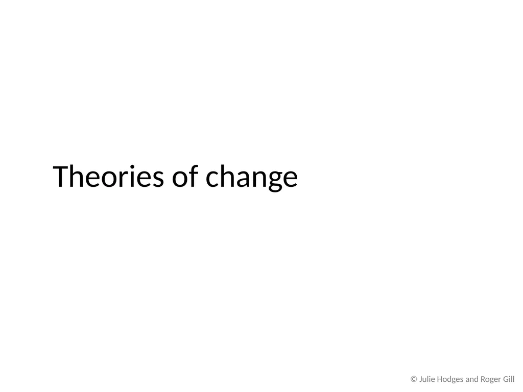 Chapter 2 Theoretical Approaches to Change and - slide 11 of 26