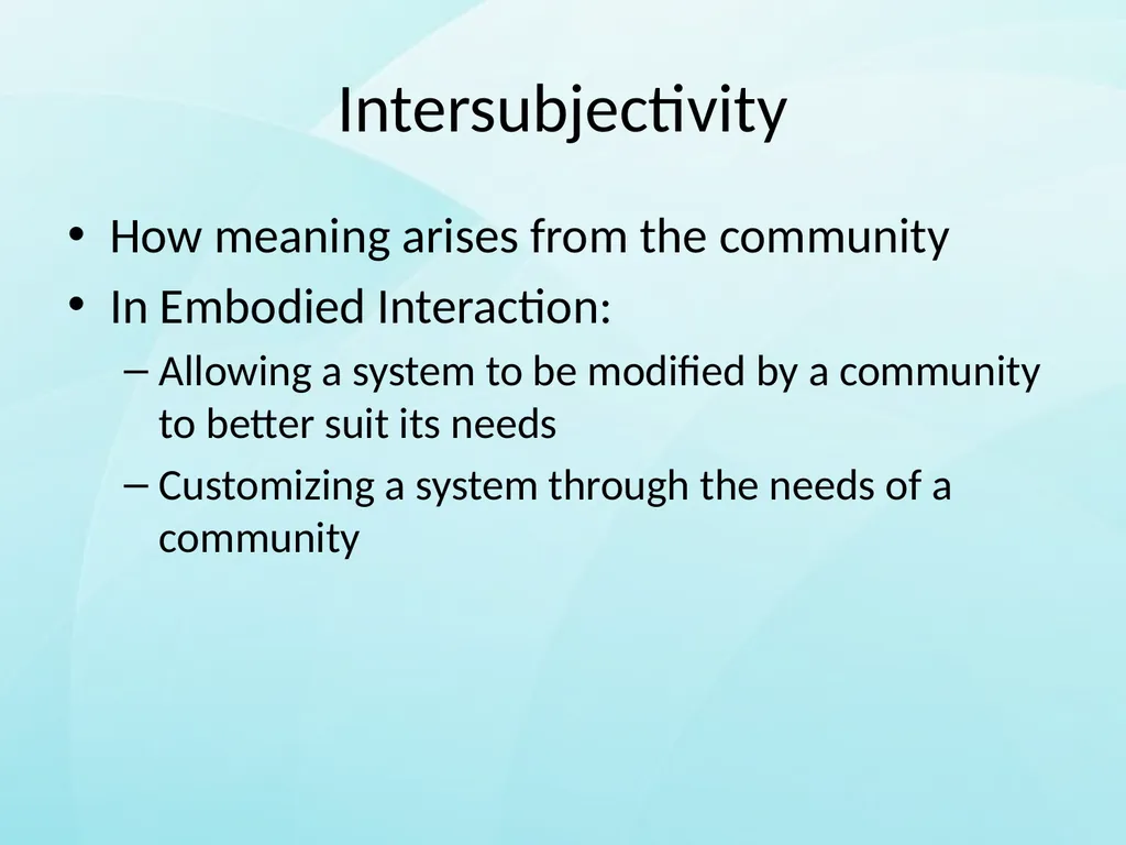 Embodied Interaction By Matthew Dunlap Overview In - slide 14 of 19