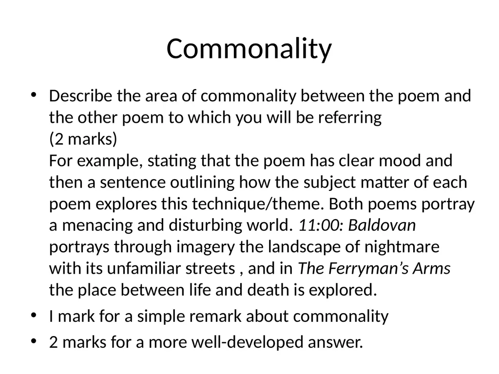 The Ferryman’s Arms The 10 Mark Question - slide 3 of 11