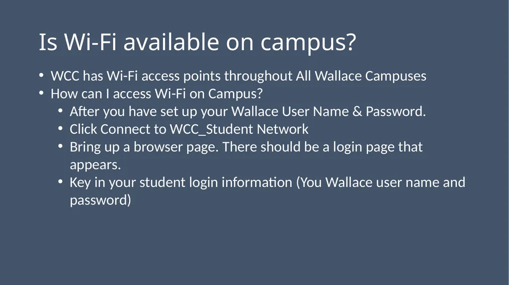 WCC Technology & Online Learning Orientation 105: - slide 29 of 31