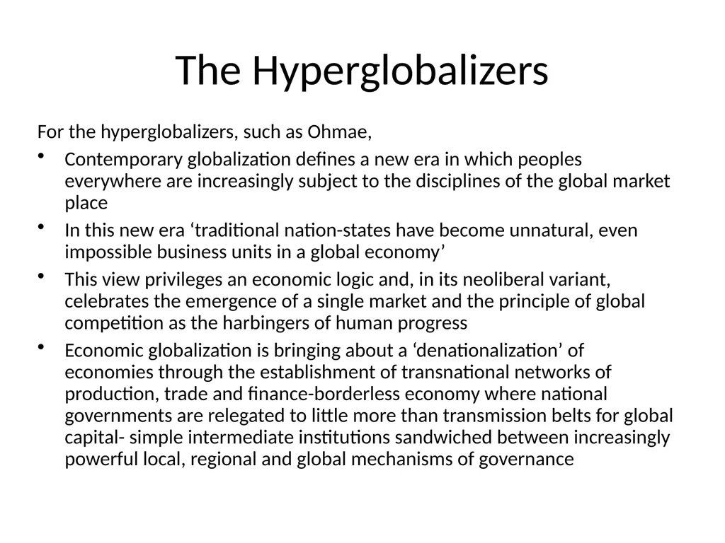 Globalization Debate The Central Questions - slide 3 of 12
