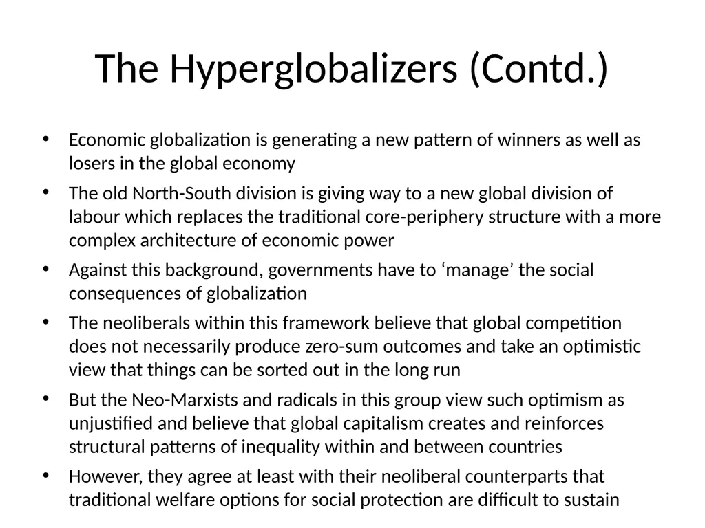Globalization Debate The Central Questions - slide 5 of 12