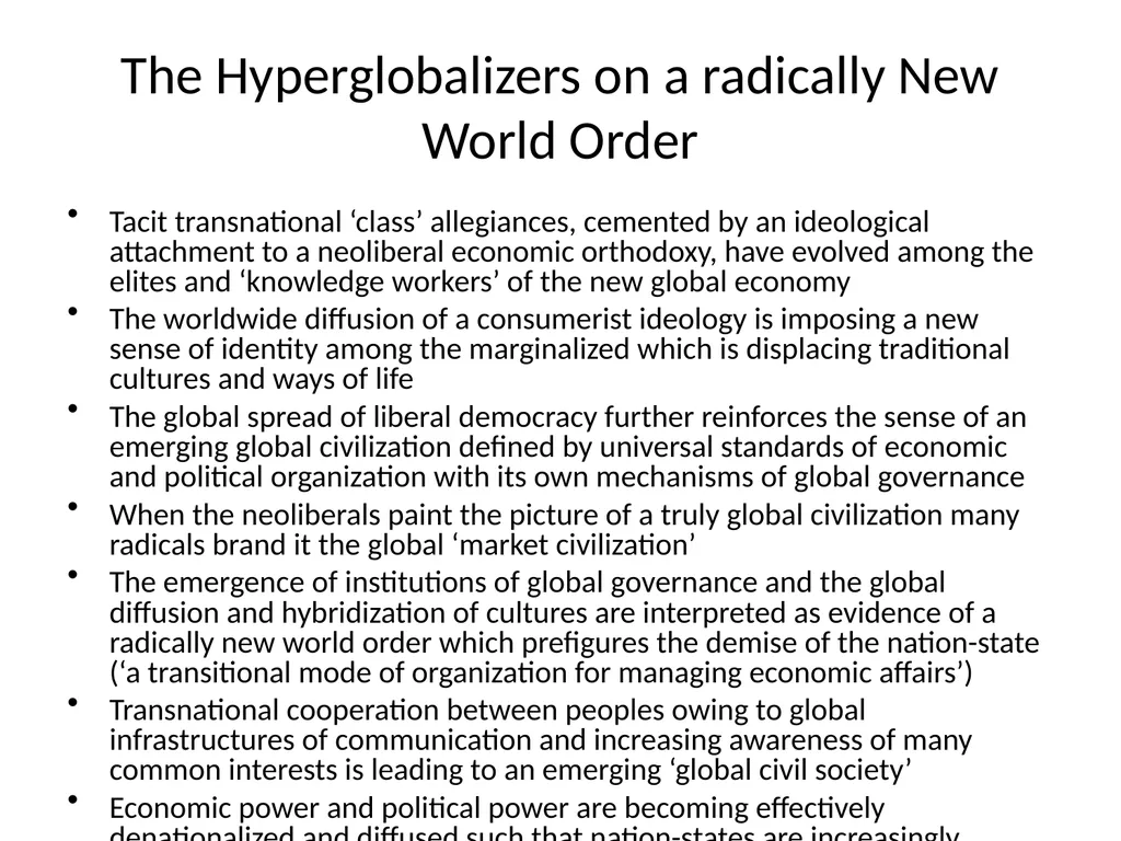 Globalization Debate The Central Questions - slide 6 of 12