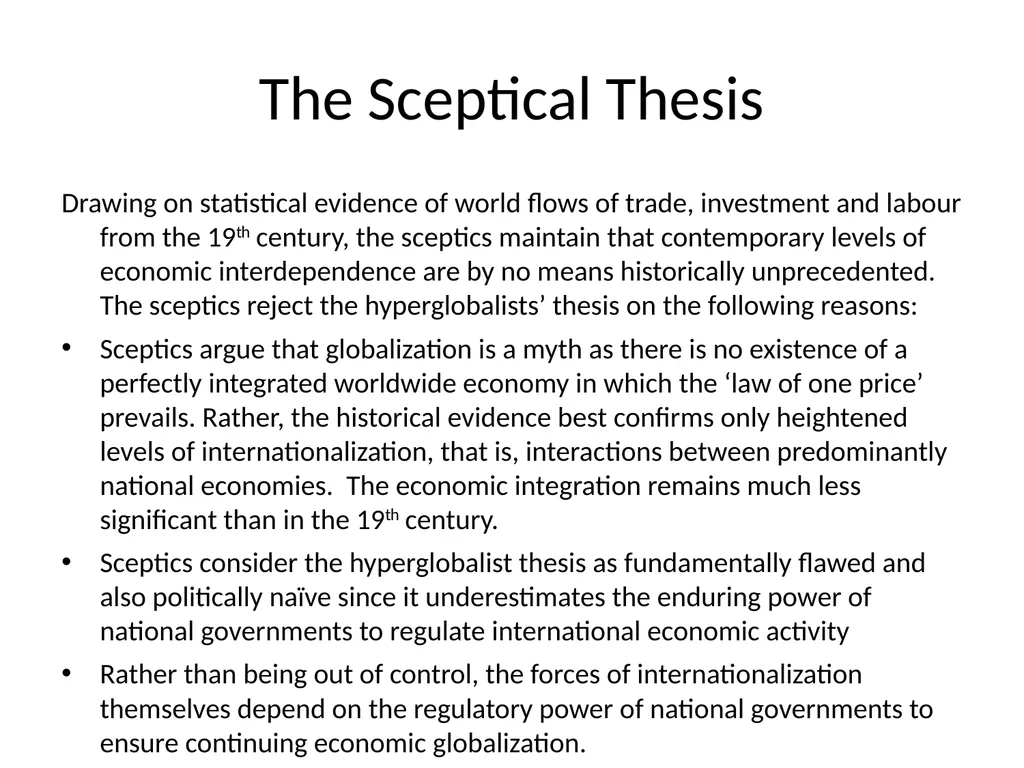 Globalization Debate The Central Questions - slide 7 of 12