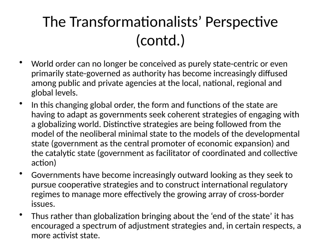 Globalization Debate The Central Questions - slide 12 of 12