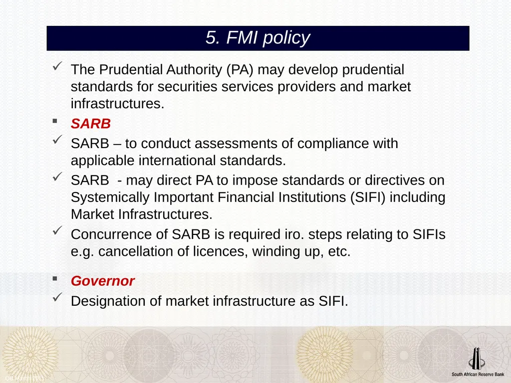 QB March 2011 Financial Market Infrastructures - slide 9 of 12