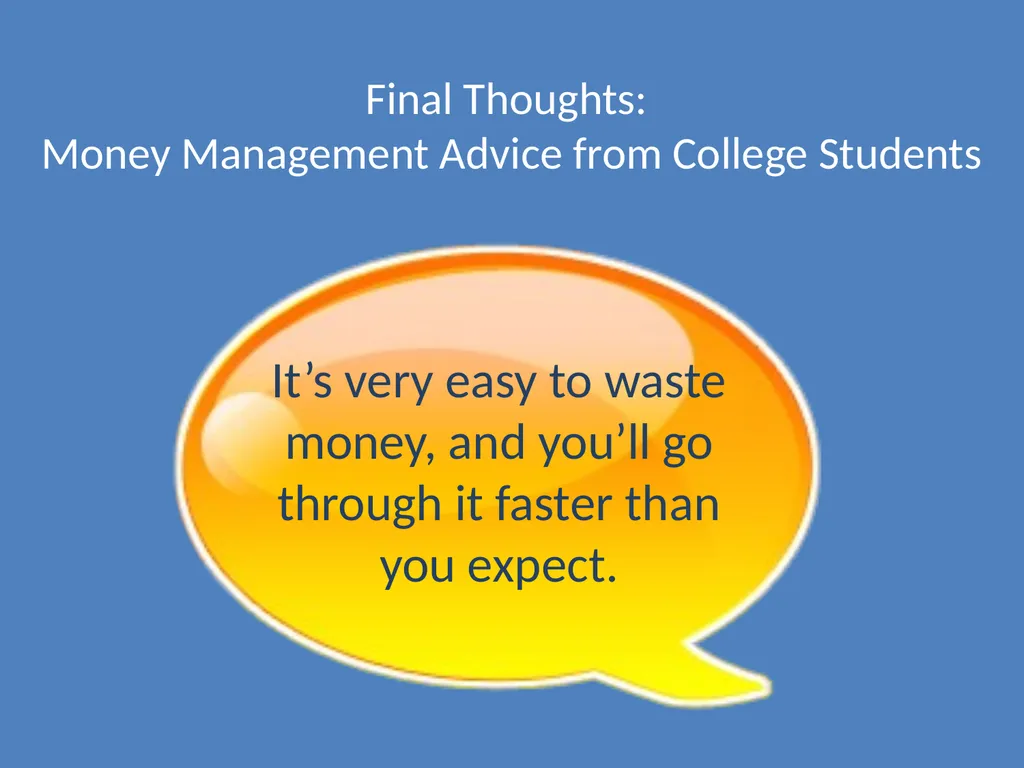 Money Management Tips from College Students Tips - slide 11 of 12