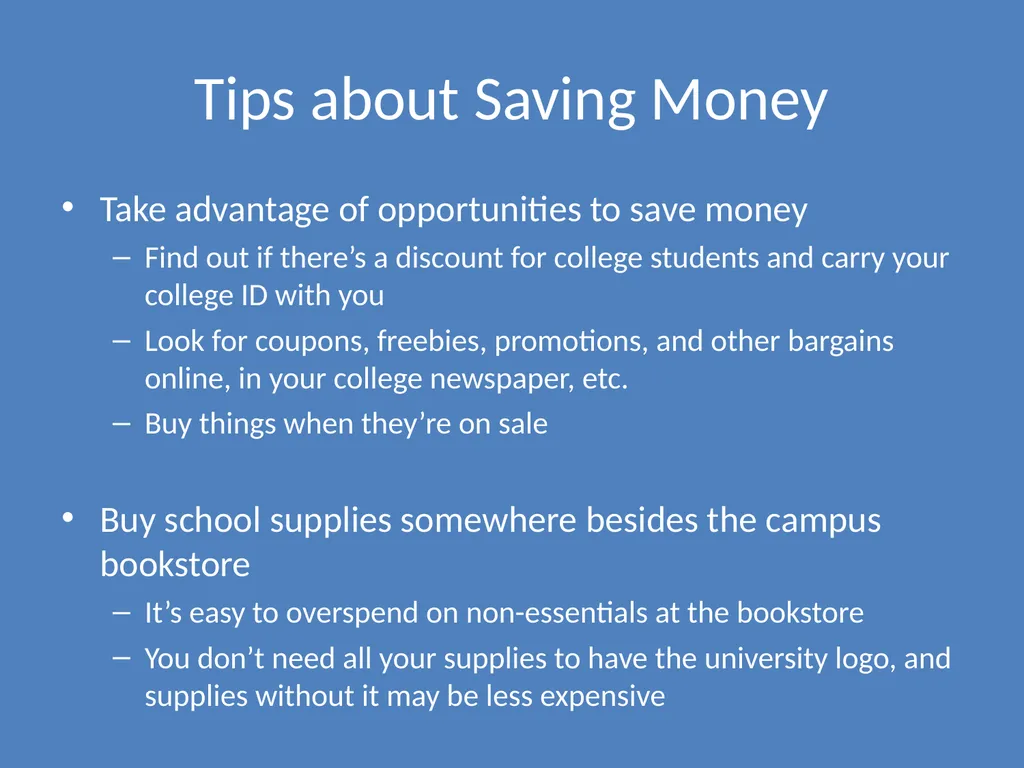 Money Management Tips from College Students Tips - slide 6 of 12