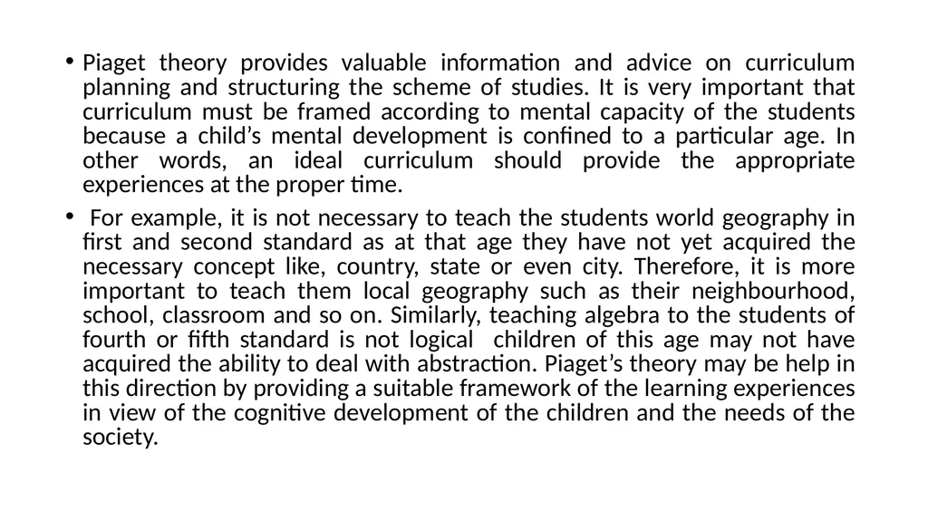 Psychological perspective in Curriculum - slide 8 of 12