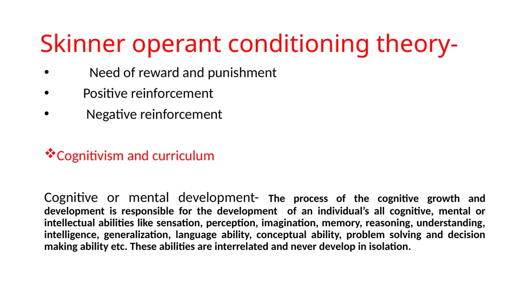 Psychological perspective in Curriculum - slide 6 of 12