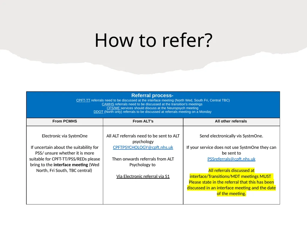 Psychological Skills Service (PSS) September 2023 - slide 8 of 13