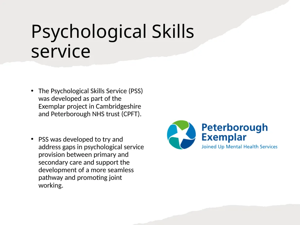 Psychological Skills Service (PSS) September 2023 - slide 2 of 13