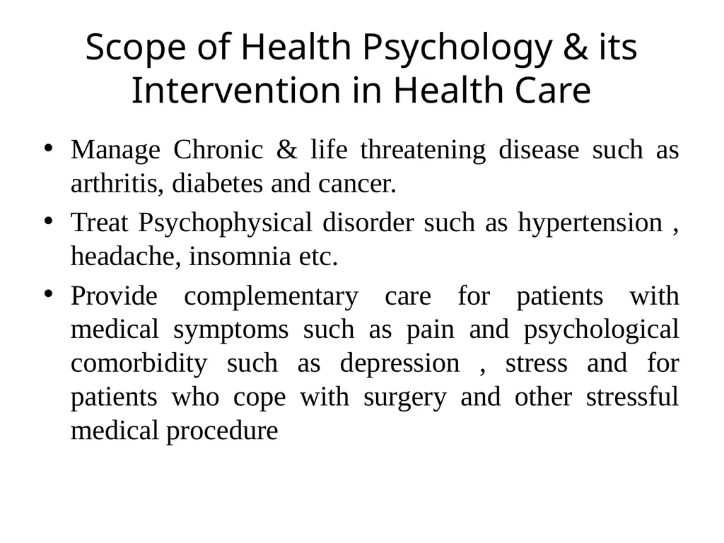 Health Psychology Meaning Of Health in social - slide 10 of 16