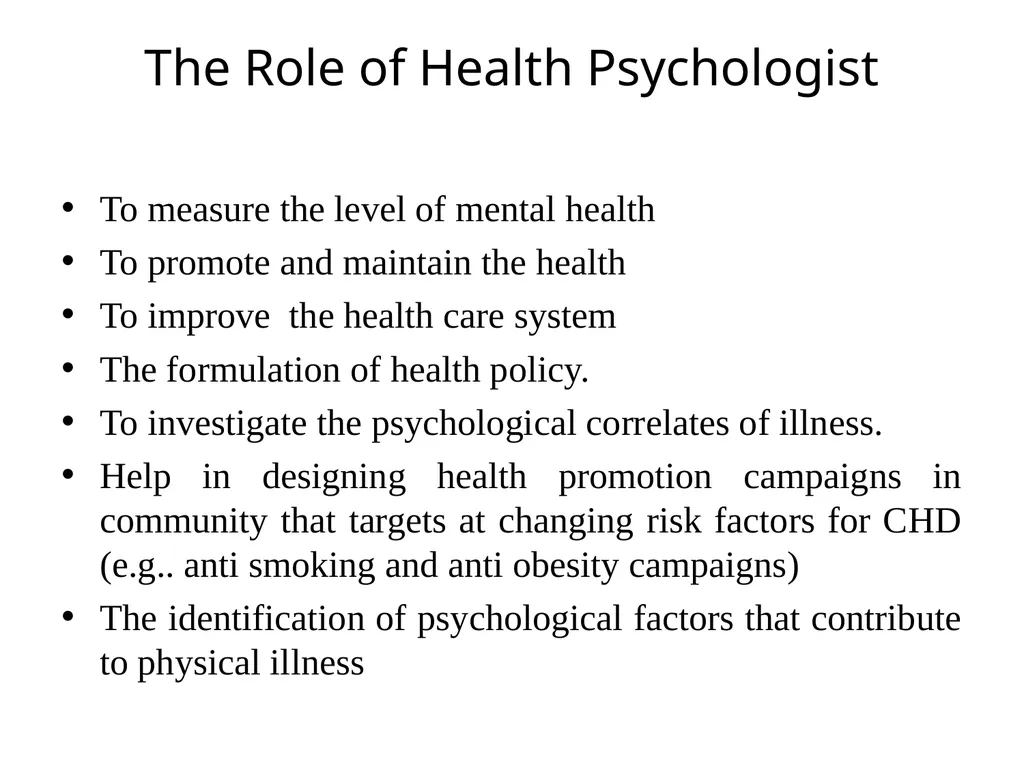Health Psychology Meaning Of Health in social - slide 15 of 16