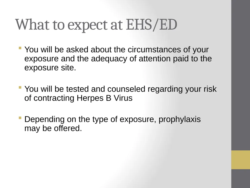 Nonhuman Primate Post Exposure Plan What should I - slide 6 of 8