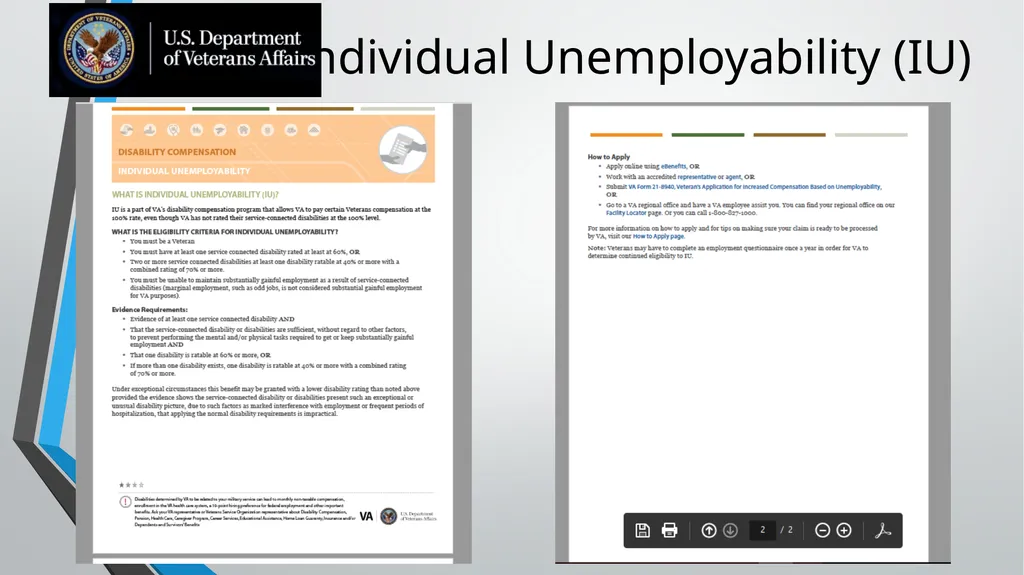 Individual Unemployability Individual - slide 5 of 10