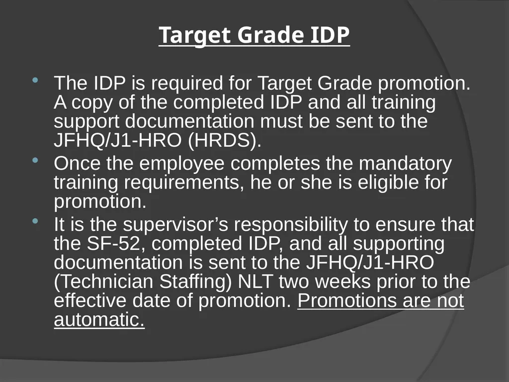Individual Development Plan (IDP) AGENDA IDP plan - slide 16 of 29