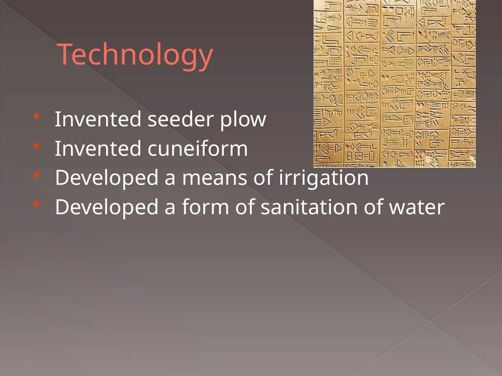 Sumer, Mesopotamia By Logan Chamberlain, Zanon - slide 7 of 10