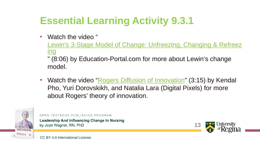 Common Change Theories and Application to - slide 13 of 28