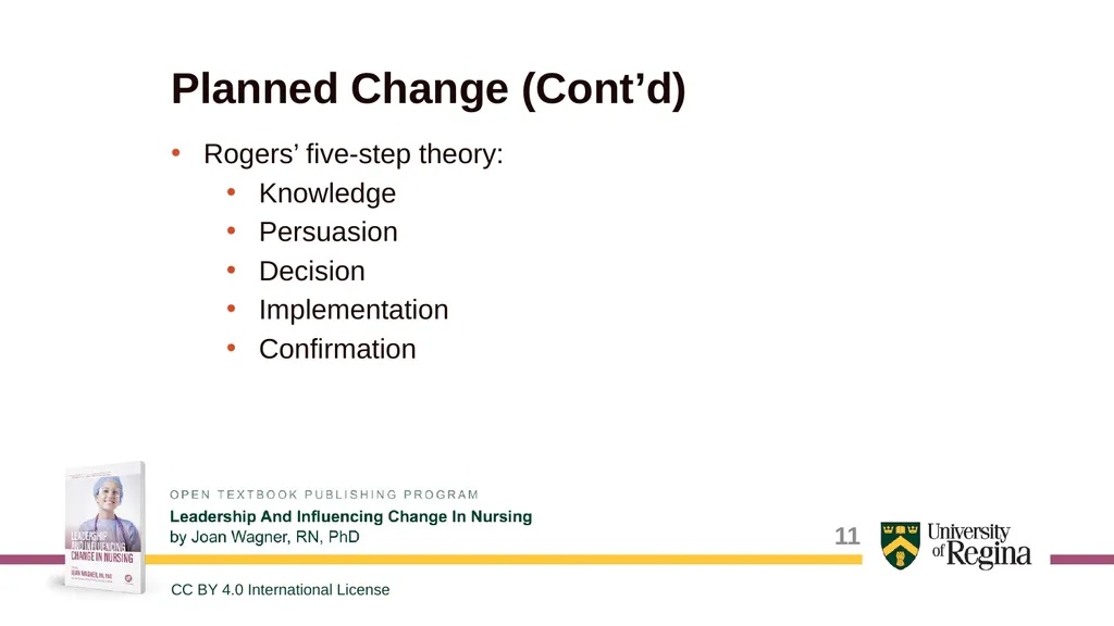 Common Change Theories and Application to - slide 11 of 28